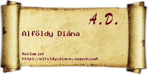 Alföldy Diána névjegykártya
